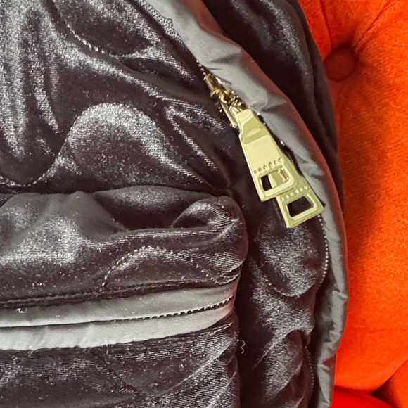 Sandro quilted velvet backpack - Picture 3 of 3